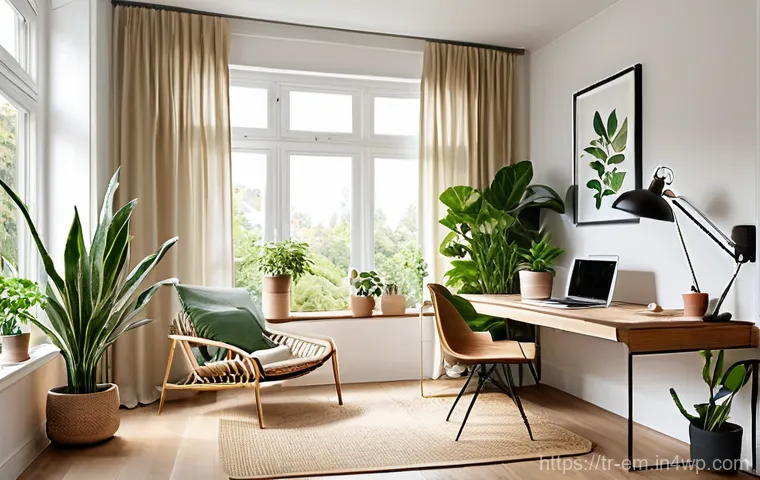 자기 돌봄을 위한 편안한 공간 만들기 - **Prompt 1: A Serene Living Room Reflecting Tranquil Hues**
    "A cozy and inviting living room des...