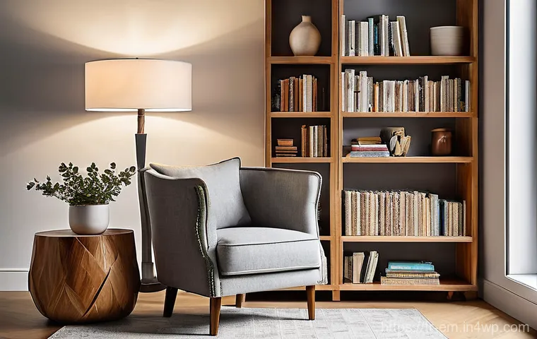 자기 돌봄을 위한 편안한 공간 만들기 - **Prompt 2: A Biophilic Home Office with Natural Elements**
    "A bright and airy home office space...